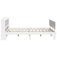 Bedframe met hoofdeinde zonder matras 120x200 cm wit - thumbnail