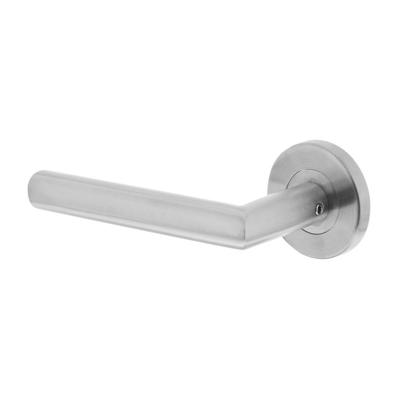 Gatdeel links Hoek 90°op rond rozet 55mm plus 7mm nokken RVS EN1906/4