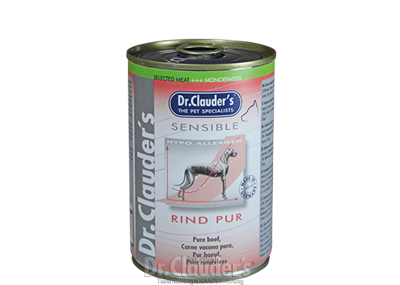 Dr. Clauder's Sensible puur rund natvoer hond 6 x 400 g Dr. Clauder's Sensible puur rund natvoer hond 6 x 400 g