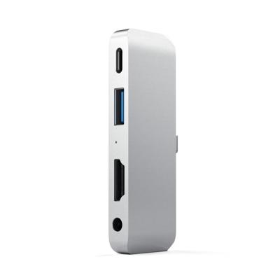 Satechi Type-C Mobiel Pro Hub Adapter Met USB-C PD Opladen, 4K HDMI, USB 3.0 & 3.5Mm Koptelefoon Aansluiting - Voor M2/ M1 ipad Pro, M1 ipad Air, ipad Mini En Meer (Zilver)