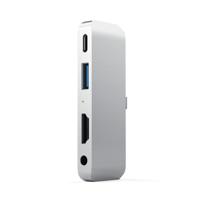 Satechi Type-C Mobiel Pro Hub Adapter Met USB-C PD Opladen, 4K HDMI, USB 3.0 & 3.5Mm Koptelefoon Aansluiting - Voor M2/ M1 ipad Pro, M1 ipad Air, ipad Mini En Meer (Zilver) - thumbnail