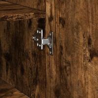 Hoge kast 40x42,5x185 cm bewerkt hout gerookt eikenkleurig - thumbnail