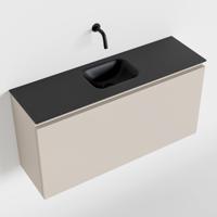 MONDIAZ OLAN 100cm toiletmeubel linen. LEX wastafel urban midden geen kraangat - thumbnail