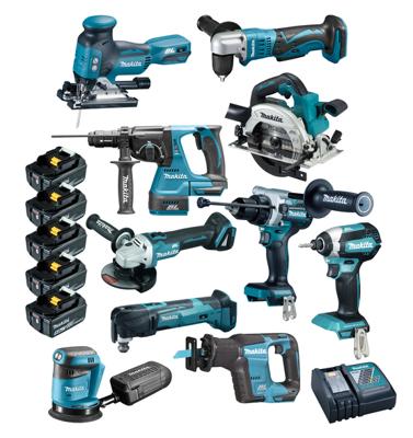 Makita DLX1036TJ1 Accu Combiset 10-delig 18V 5.0Ah in Mbox Makita DLX1036TJ1 Accu Combiset 10-delig 18V 5.0Ah in Mbox