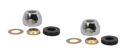 Kirchhoff Messing knelmoer, chroom, 3/8" x 10 mm (2x) - 986273155