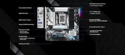 Moederbord ASRock 90-MXBLH0-A0UAYZ LGA 1700 Intel B760 - thumbnail