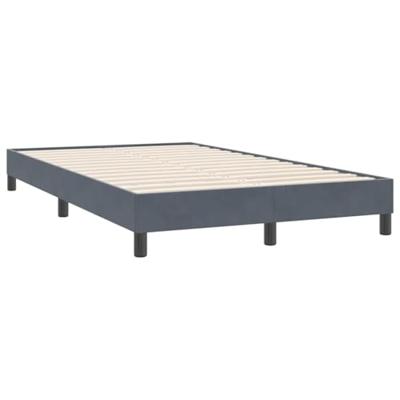 Boxspring met matras en LED fluweel donkergrijs 120x220 cm