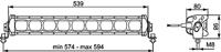 Hella Valuefit Werkschijnwerper 12 V, 24 V Lightbar LBX-540 LED 1GJ 360 002-002 Verreikend licht (b x h x d) 574 x 98 x 80 mm 3500 lm 6500 K - thumbnail