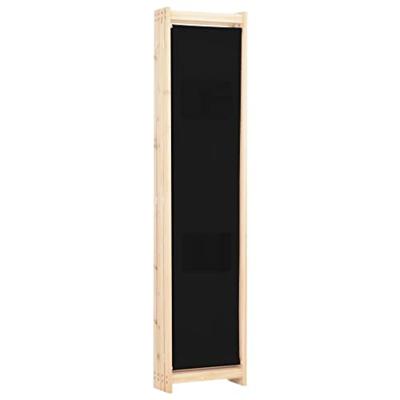 VidaXL Kamerscherm met 4 panelen 160x170x4 cm stof zwart VidaXL Kamerscherm met 4 panelen 160x170x4 cm stof zwart