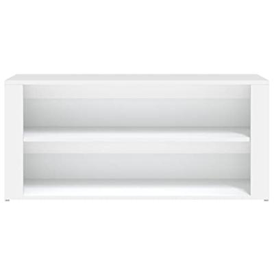 Schoenenrek 100x35x45 cm bewerkt hout wit