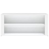 Schoenenrek 100x35x45 cm bewerkt hout wit - thumbnail