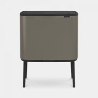 brabantia Bo Touch Bin 316142 Afvalbak 34 l Staal (l x b x h) 312 x 540 x 680 mm Platinum/Black 1 stuk(s) - thumbnail