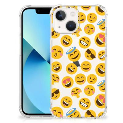 iPhone 13 mini Doorzichtige Silicone Hoesje Emoji