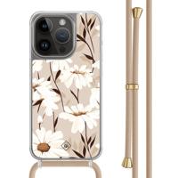 iPhone 14 Pro hoesje met beige koord - In bloom - thumbnail