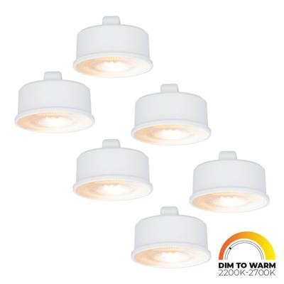 6x LED Module - Dimbaar - 3.8W 220lm - Dim to warm - Vervangt 50 Watt - GU10 fitting - Plat - Universele fitting