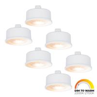 6x LED Module - Dimbaar - 3.8W 220lm - Dim to warm - Vervangt 50 Watt - GU10 fitting - Plat - Universele fitting - thumbnail