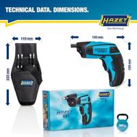 HAZET accu schroevendraaier "9230b-1" mini cordless drill 1/4" incl. holster - thumbnail