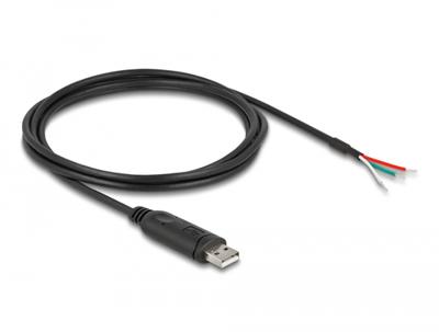 Delock 63509 USB-kabel USB 2.0 USB-A stekker, Open kabeleinde 2.00 m Zwart Delock 63509 USB-kabel USB 2.0 USB-A stekker, Open kabeleinde 2.00 m Zwart