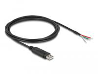 Delock 63509 USB-kabel USB 2.0 USB-A stekker, Open kabeleinde 2.00 m Zwart - thumbnail