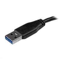StarTech.com 3m slanke SuperSpeed USB 3.0 A naar Micro B-kabel, St/St, USB 3.0 aansluitkabel, zwart - thumbnail