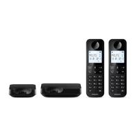Draadloze telefoon Philips D2702 DUO Zwart 2 Stuks - thumbnail