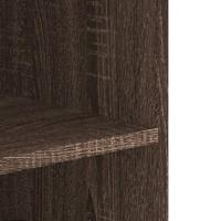 Wandkast 75x35x60 cm bewerkt hout bruin eikenkleurig - thumbnail