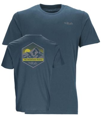 Rab Stance Mountain Peak Heren T-shirt Orion Blue XL Rab Stance Mountain Peak Heren T-shirt Orion Blue XL