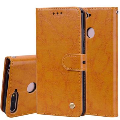 Business stijl olie Wax textuur horizontale Flip lederen case voor Huawei Honor 7A (met vingerafdruk gat) met houder & kaartsleuven & portemonnee (br