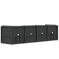 4-delige Loungeset met kussens poly rattan zwart - thumbnail