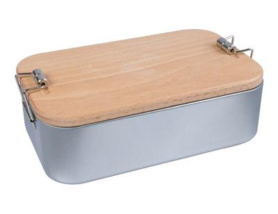 Memo Lunchbox 2 in 1 - met beukenhouten deksel/snijplank