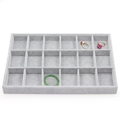 18 grids Flanel armband ring ketting display rack sieraden opberglade
