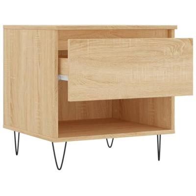 Salontafels 2 st 50x46x50 cm bewerkt hout sonoma eikenkleurig