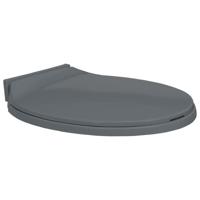Toiletbril soft-close ovaal grijs - thumbnail