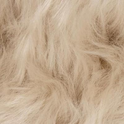 VidaXL Nep schapenvacht tapijt tafalla beige 120 x 120 cm polyester
