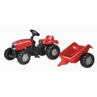 Rolly Toys rollyKid Massey Ferguson traptrekker met aanhanger - thumbnail