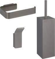Ben Torgetto toilet accessoires 3-delig geborsteld zwart - thumbnail