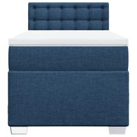 Boxspring met matras stof blauw 100x200 cm - thumbnail