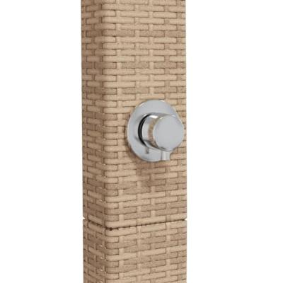 VidaXL Buitendouche 50x55x224 cm poly rattan en acaciahout beige - thumbnail