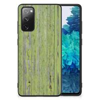 Samsung Galaxy S20 FE Houten Print Telefoonhoesje Green Wood - thumbnail