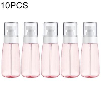 10 stuks Portable hervulbare plastic Fine mist parfum spray fles transparante lege spray sproeier fles 60ml (roze)