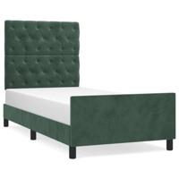 Bedframe zonder matras 80x200 cm fluweel donkergroen - thumbnail