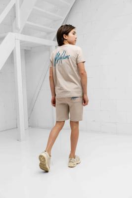 Malelions Striped Signature Zomerset Kids Beige - Maat 128 - Kleur: Beige | Soccerfanshop Malelions Striped Signature Zomerset Kids Beige - Maat 128 - Kleur: Beige | Soccerfanshop