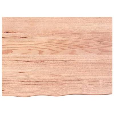 Wandschap 80x60x(2-4) cm behandeld massief eikenhout lichtbruin