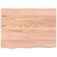 Wandschap 80x60x(2-4) cm behandeld massief eikenhout lichtbruin - thumbnail