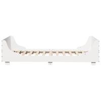 Bedframe zonder matras massief grenenhout wit 75x190 cm - thumbnail