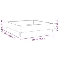 Plantenbak verhoogd 100x100x26 cm staal antracietkleurig - thumbnail