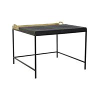 Bijzettafel DKD Home Decor 61 x 61 x 49 cm Zwart Gouden Staal Aluminium - thumbnail