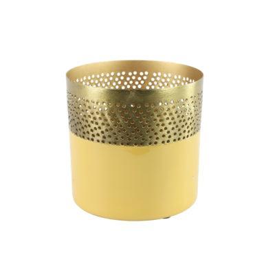 Countryfield theelichthouder tina geel 10 cm | 8 stuks