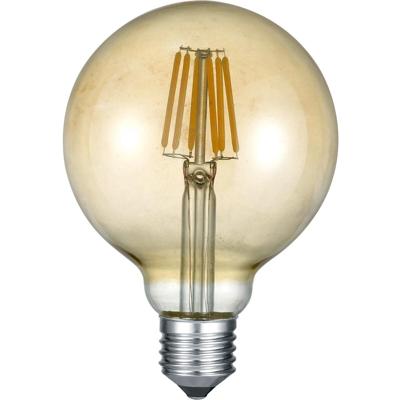 LED Filament Lamp E27 8W Warm Wit 2700K Dimbaar Amber Glas