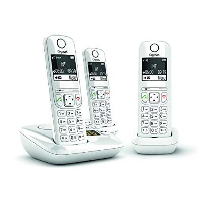 Gigaset witte trio dect draadloze telefoon met antwoordapparaat gigaas690atrioblanc